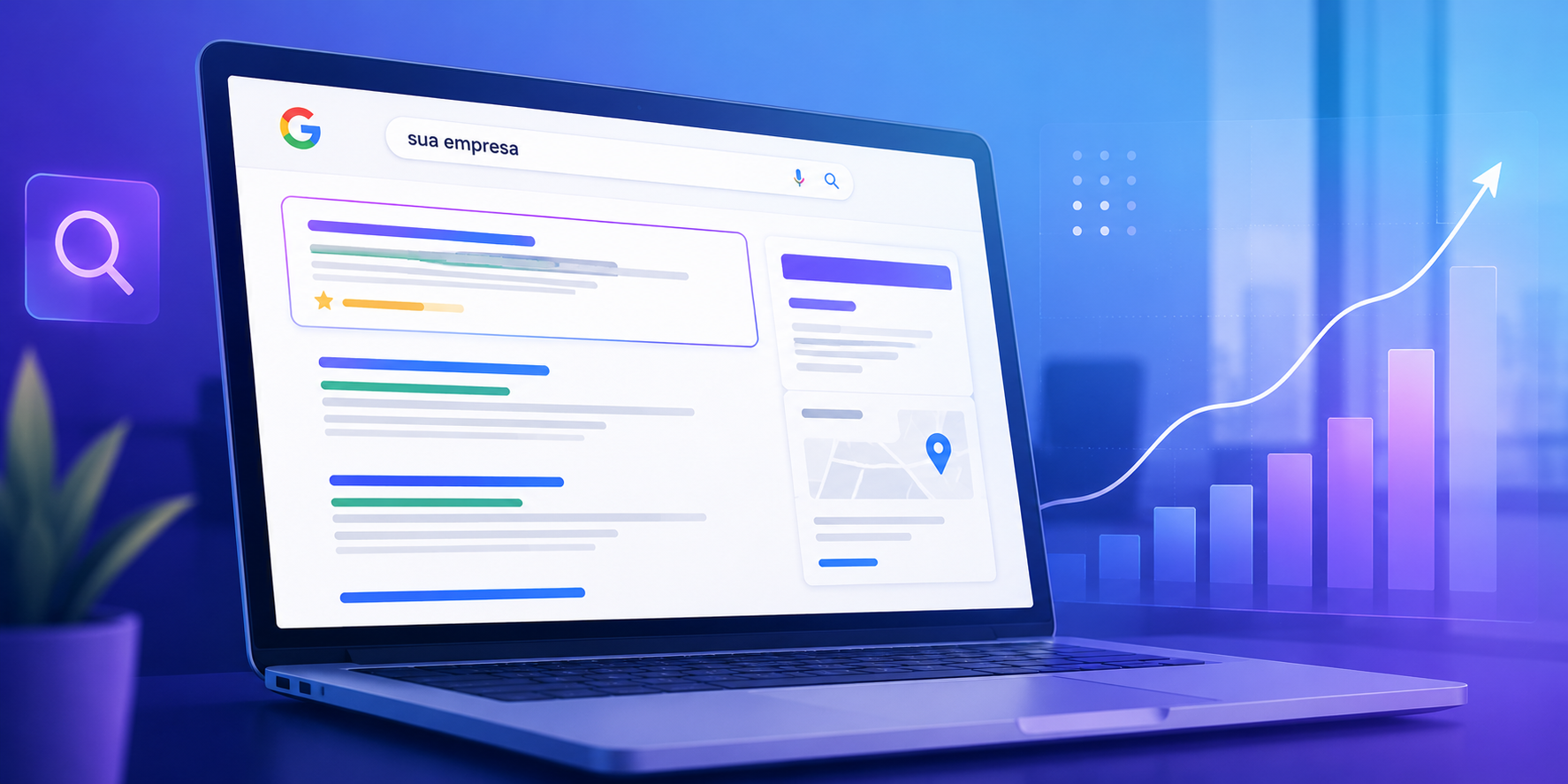 Presença digital estratégica — site e SEO para aparecer no Google