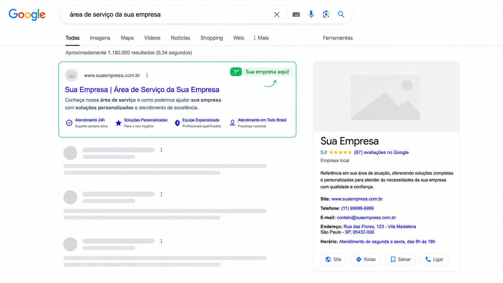 Preview do projeto de presença digital estratégica