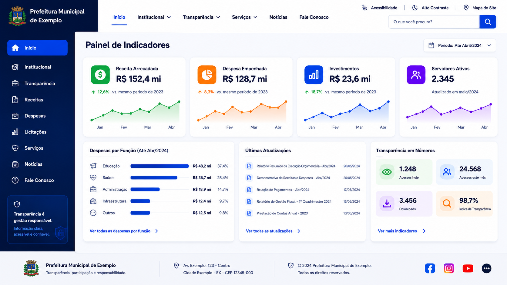 Preview do projeto de soluções para setor público